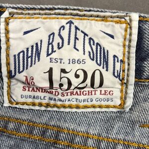 John B. Stetson Standard Straight Leg Classic Blue Jeans Men's Size W36 L34